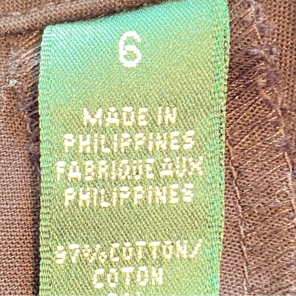 Lauren Ralph Lauren Black Cotton Wide Legged Pants size 6 - Picture 8 of 10